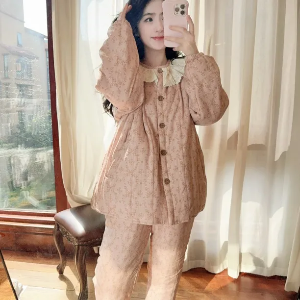 CBLM家200g新疆棉套装【桃喜】宽松显瘦家居服