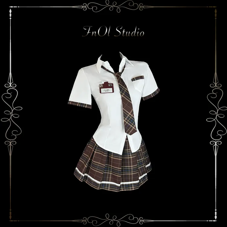 「FnOlStudio」青木女高纯欲风学院cos制服收腰约会睡裙女大睡衣