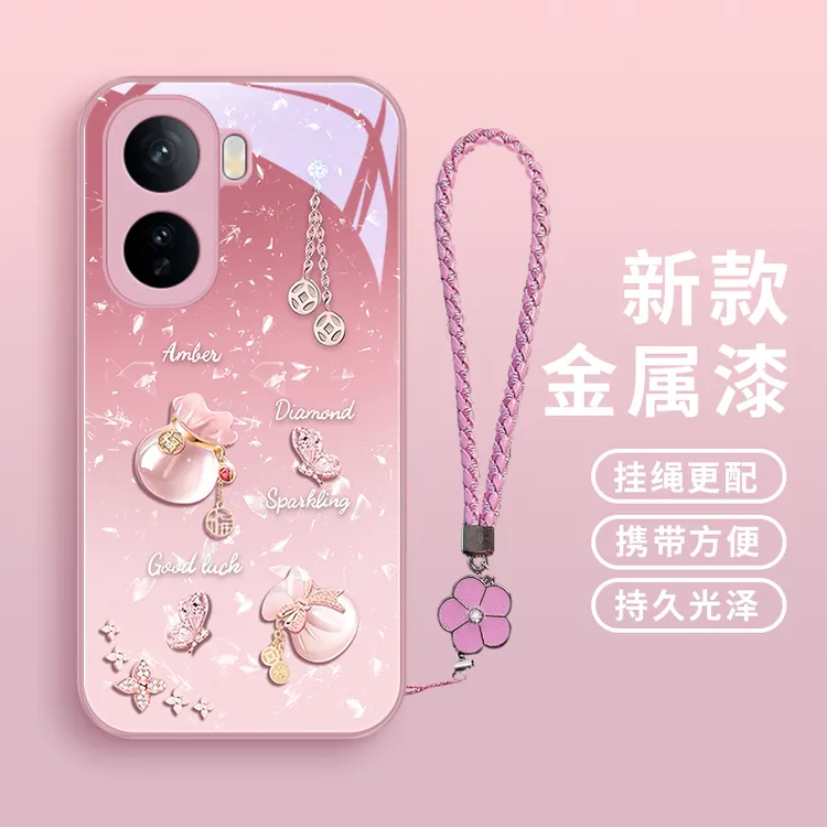 好运福袋适用iQOONeo11手机壳iQOONeo10Pro+玻璃壳小众女款可爱网