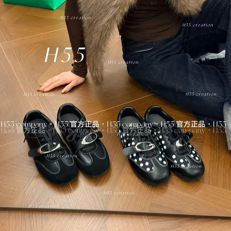 H55女鞋解构波卡尔美学｜金属波点德训鞋3cm10-3152-ZZZ