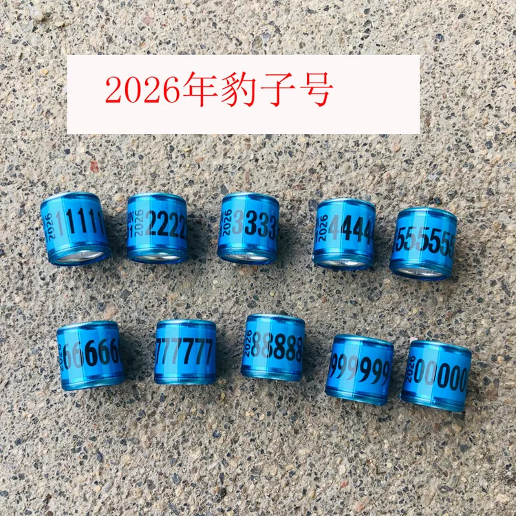 无品牌26年统一环豹子号 内径8 种鸽环无证25年也有