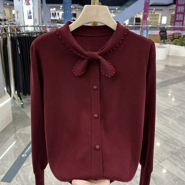 年轻妈妈装套头针织秋2025冬新款洋气高贵毛衣打底衫中老年上衣