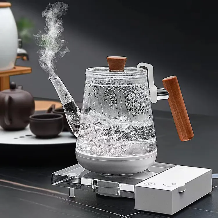 恩美丨水晶烧水壶泡茶底部上水玻璃电热水壶家用全自动煮水壶