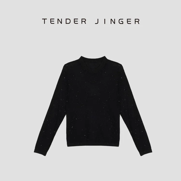 Tender Jinger｜线下专供 修身百搭珠片金葱羊毛针织衫T53FSS714F