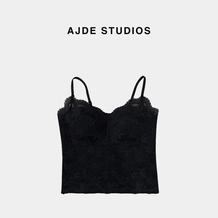 AJDE｜鱼骨一体蕾丝背心09