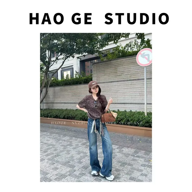 浩哥严选●丹宁自由HGQ5NZK3196A牛仔裤预（送主图腰带）显瘦设计感
