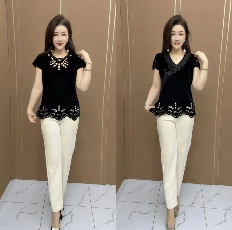 SZ时尚镂空高档显瘦衫