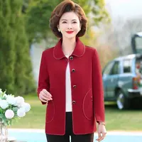 10723-春秋季新款洋气妈妈装时尚夹克上衣薄款风衣外套（A33-3-5）