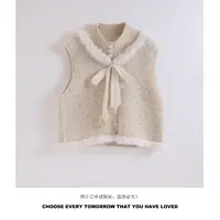 气质半高领厚款法式时尚马夹秋冬网红秋季韩版百搭保暖马甲针织衫