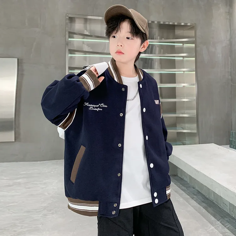 男童秋装外套2025新款中大童休闲洋气棒球服儿童秋季痞帅炸街潮装