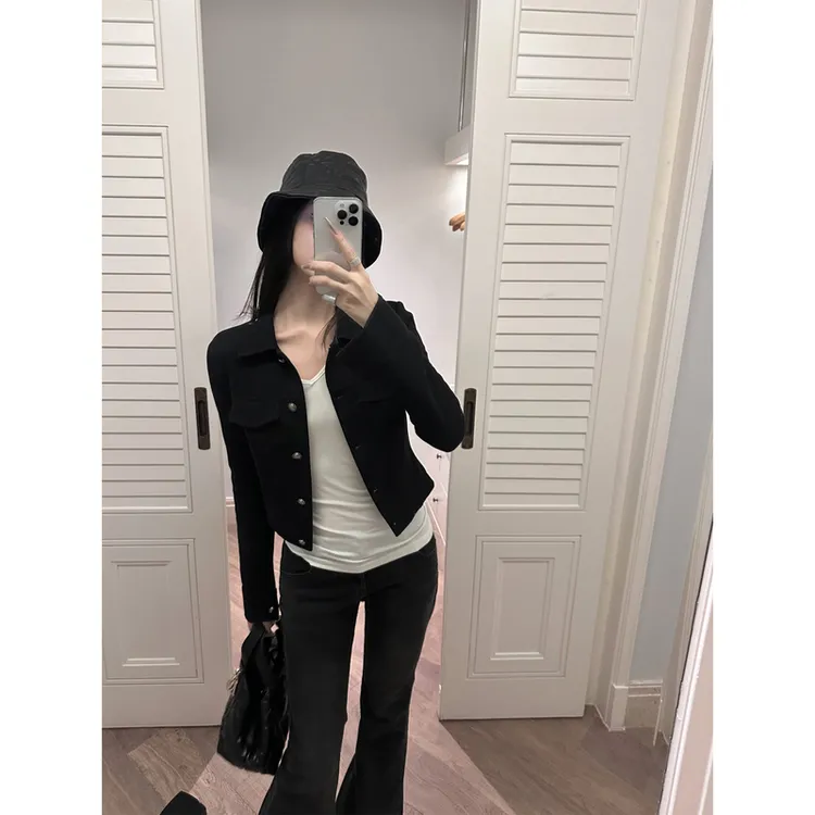 【5werkwen 02.13新品】古早感 短款修身显瘦夹克复古调调29-06