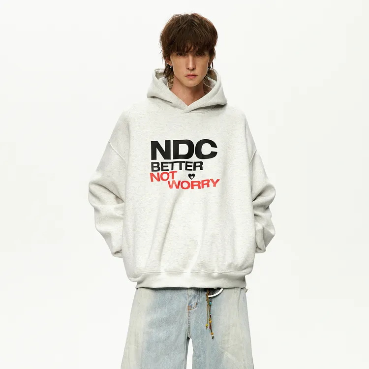 男道美式撞色字母印花连帽卫衣男秋oversize情侣宽松百搭休闲外套