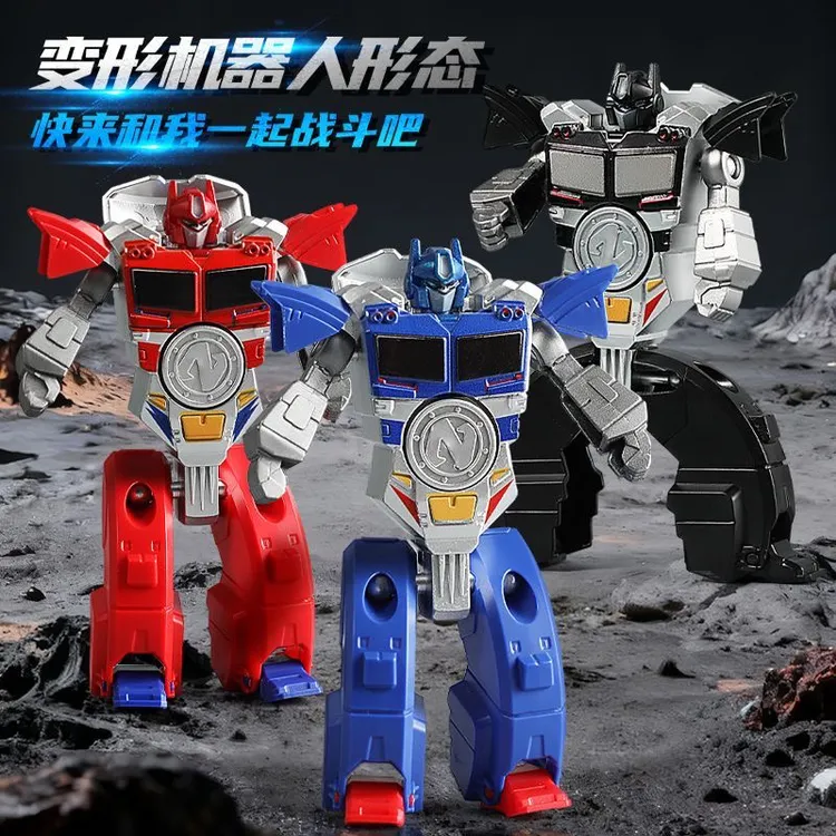 解压手指陀螺变形机器人旋转机械变形小玩具创意款