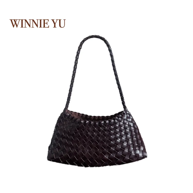 2025年百搭编织腋下包小众高级感复古单肩手提包时髦菜篮子包