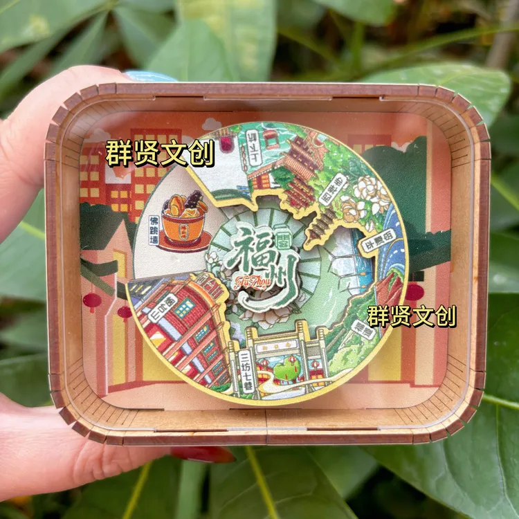 福州三坊七巷上下杭动态八音盒可旋转音乐盒礼盒旅游纪念送孩子