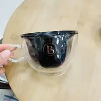 双层黑瓷内胆咖啡杯果汁杯牛奶杯单只
