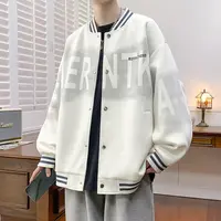 男士百搭春季痞帅宽松拼接夹克休闲常规潮流港风男印花春秋季秋季