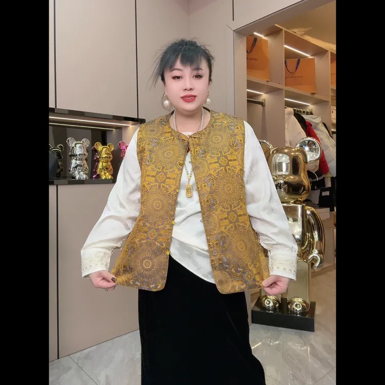 3.（一件马夹）国潮风33982款衣长约64