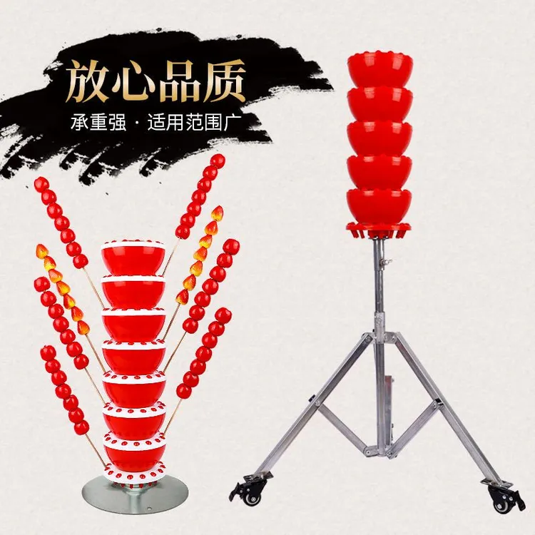 多功能塑料冰糖葫芦移动展示架折叠收缩糖葫芦塑料把子棒棒糖架子