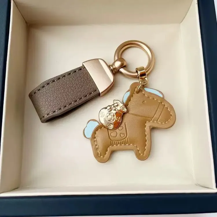 马上有钱新款钥匙扣挂件创意个性精致女情侣包包挂饰汽车钥匙圈链