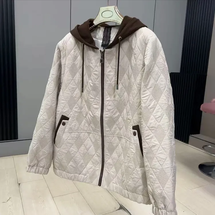 6019-大码拼接撞色宽松显瘦外套提花女士上衣