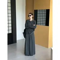 爱唯依（F）-POLO衫！极简休闲风宽松撞色针织衫上衣（UMA90522#）UMA