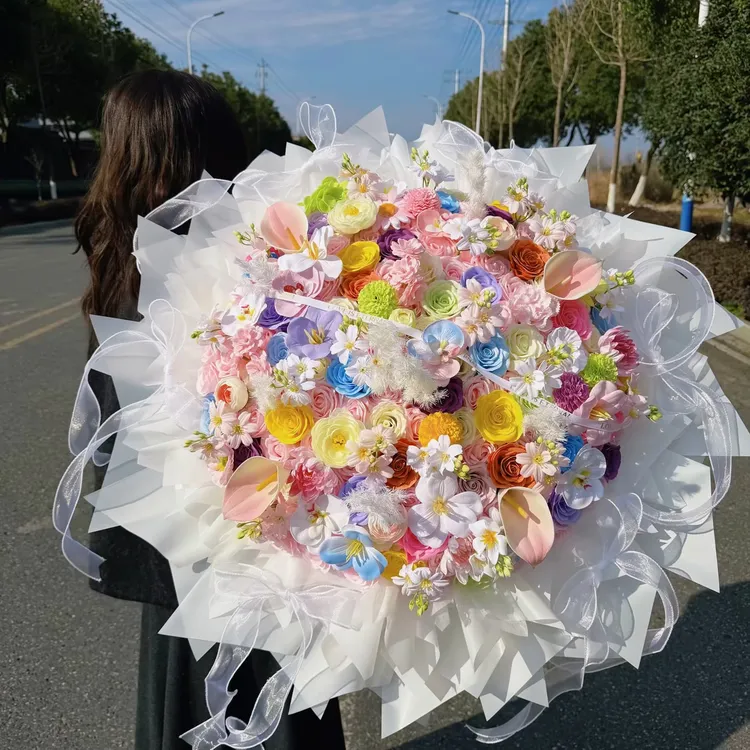 高考情人节大花束永生花玫瑰香皂花送男女闺蜜生日【一间Flowers】