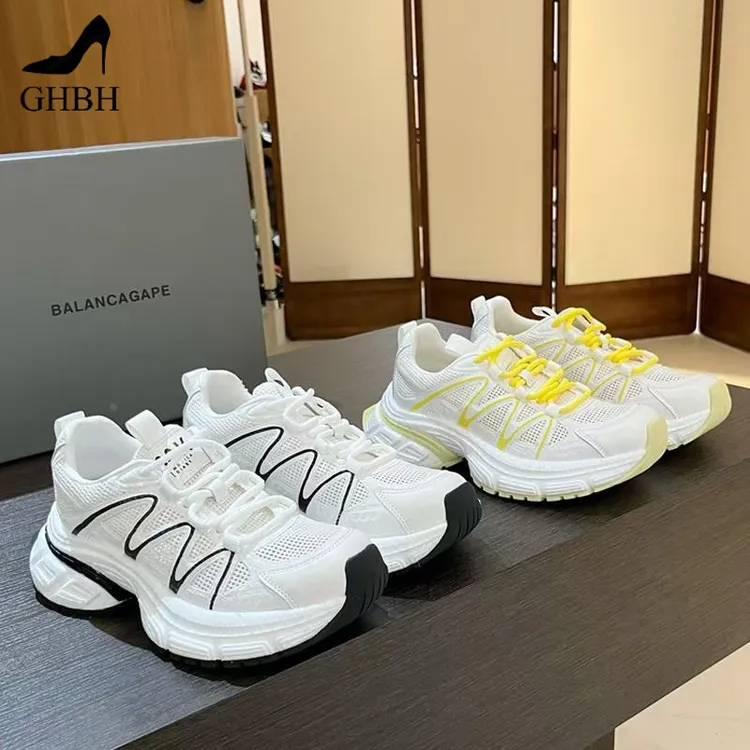 爆款松糕厚底老爹鞋女 2025夏季新款网面透气防滑百搭休闲运动鞋