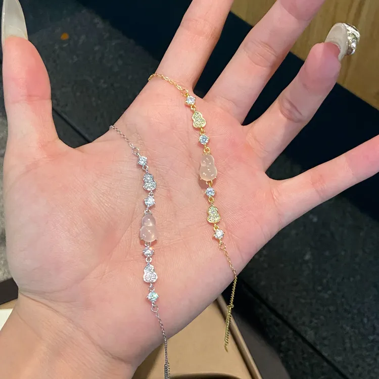 足银手链 999纯银福禄金财葫芦宝手链女轻奢富婆风七夕情人节礼物