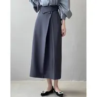 小众百搭中长款秋季梨形半身裙春秋垂感西装裙收腰设计感高腰