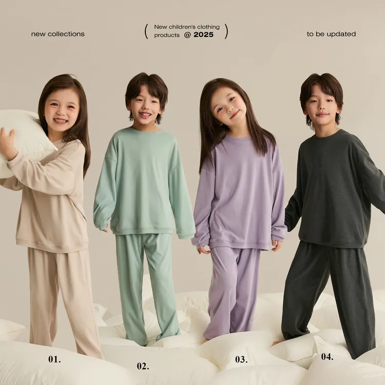 辰辰妈【宅家日记】男女童圆领家居服套装秋季亲子装宽松套装8461D