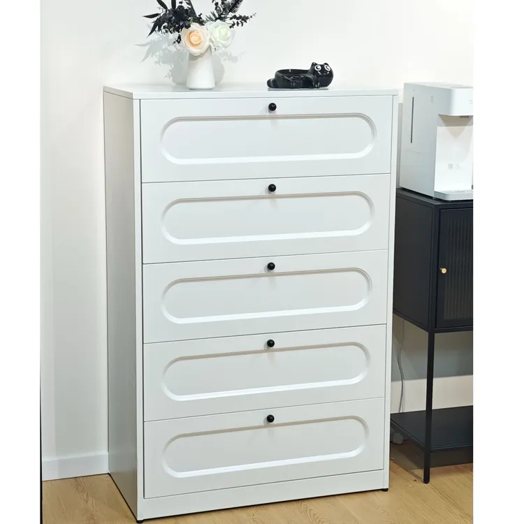 铁艺多层斗柜家用极简风客厅大容量防尘铁皮收纳储物柜钢制抽屉柜