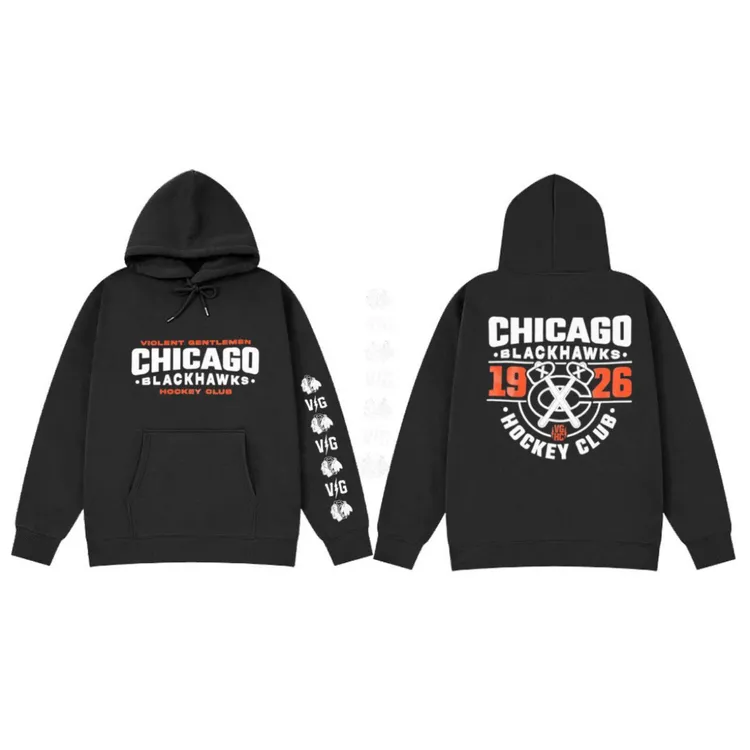 2025新款WWE CM Punk:Unreal Chicago 同款印花秋冬款连帽卫衣