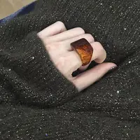 非金属树脂戒指 【苧不凡】复古透明独特设计戒指N5SP0914