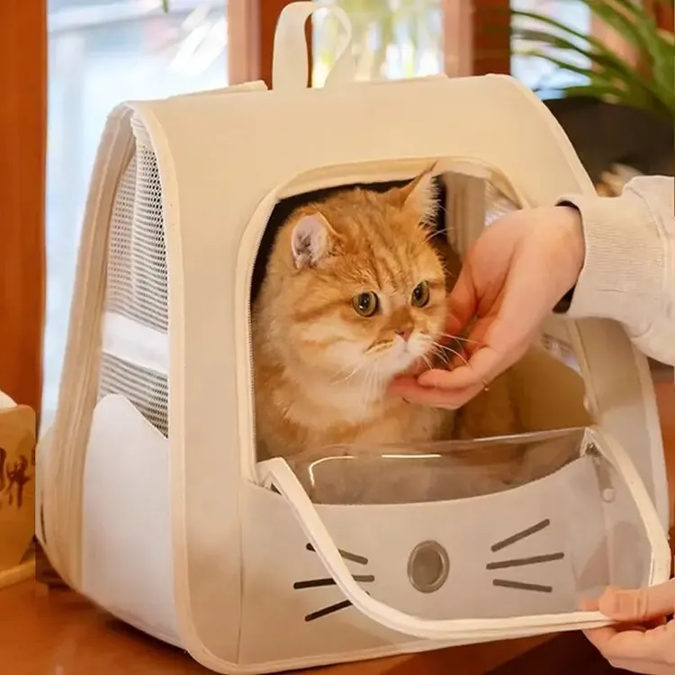 猫包外出便携大容量双肩猫书包宠物猫咪背包猫笼装猫的外出包用JY