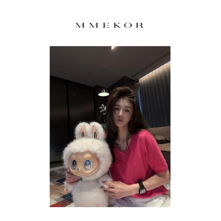 MMEKOR“贝莉妮”针织衫 2025新款活力常青藤百搭短袖 89979