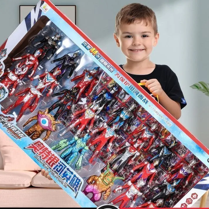 奥特全套礼盒装曼超人玩具赛罗套装组合捷德迪迦欧布圣剑怪兽人偶