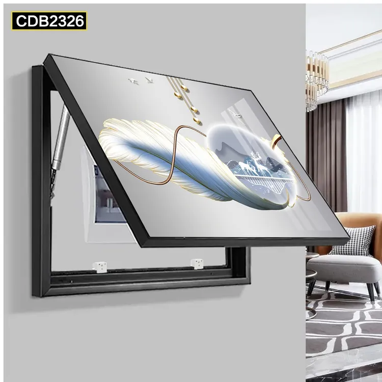 轻奢电表箱装饰画免打孔遮挡配电箱电闸开关盒家居壁画