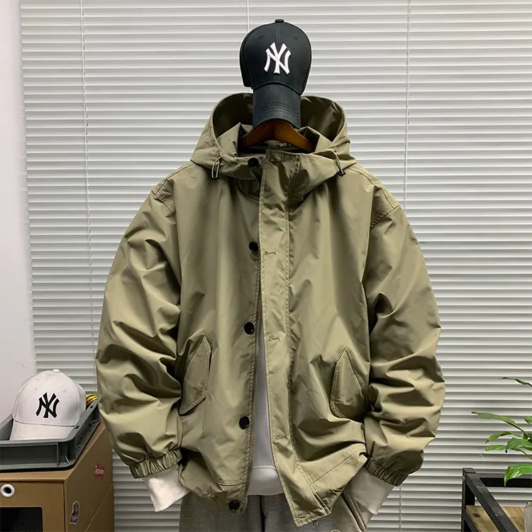 工装潮牌连帽机能夹克男士春秋新款运动山系防风休闲宽松百搭外套