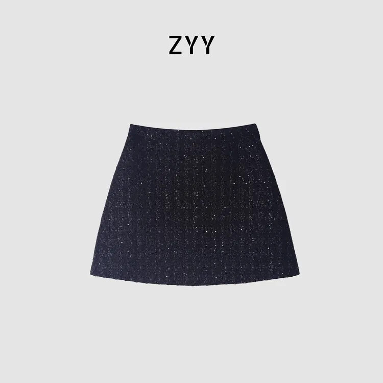 ZYY【夜幕流星】2025/S新款时尚编织亮片设计款短裙X25DDQ06045