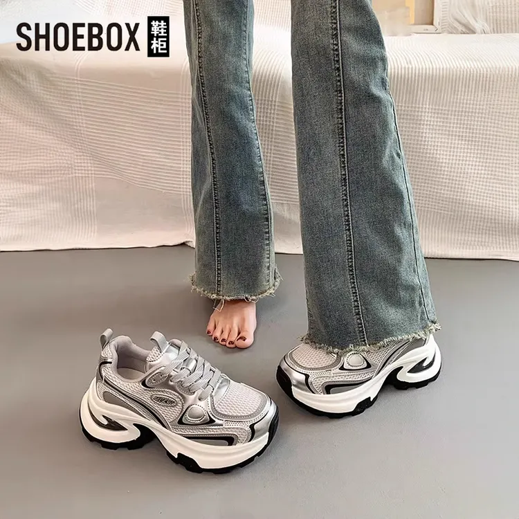 达芙妮集团旗下可露丽同款老爹鞋女2025爆款厚底增高运动鞋休闲鞋