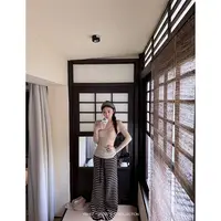 YISHEZ“出圈裤”2.0条纹舒适区 细腻软糯针织休闲宽松阔腿裤