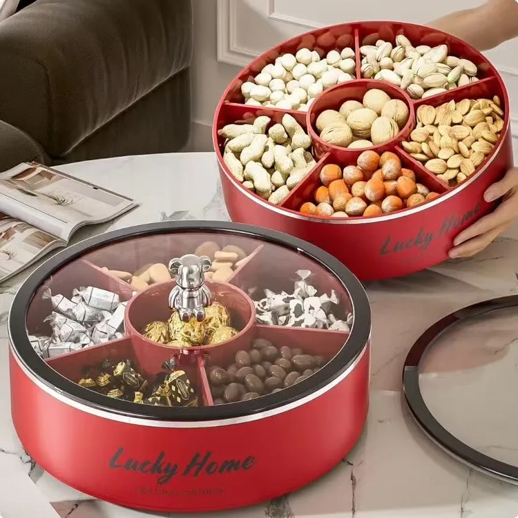 2026新款果盘高端精致高颜值客厅茶几家用轻奢高档密封干果收纳盒