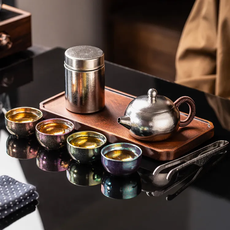 纯钛茶壶泡茶器过滤沏茶专用高档家用泡茶壶功夫茶具套装礼盒装