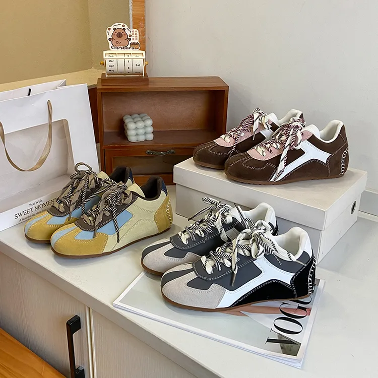 厚底内增高休闲德训鞋女2025春新款韩版网面透气阿甘鞋百搭运动鞋