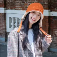 EX2伊海诗秋冬季保暖护耳帽盐系甜美羊毛气质极简风休闲风