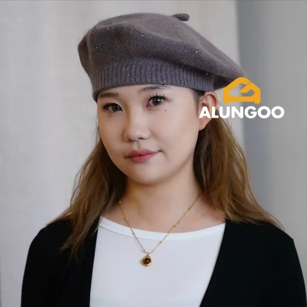 【亮片贝雷帽】秋冬贝雷帽流光风大头围复古帽子春秋秋冬季时尚复古