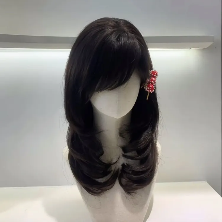 假发女全头套日系古早感斜刘海高层次锁骨发Lolita日常仿真发假发