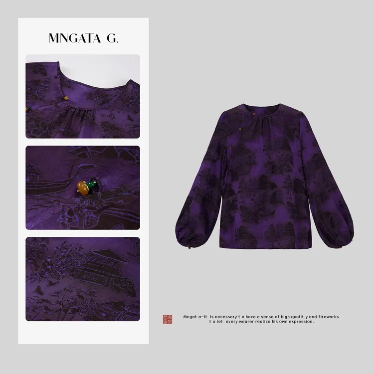 MNGATA G.宫小妍【紫气东来】早秋新中式气质中国风上衣5021988