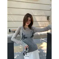 【绒梦香馨 2.0】RARE ZZ时尚手工刺绣珠片吊带针织衫两件套女